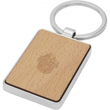 Logotrade promotional giveaway image of: Mauro beech wood rectangular keychain
